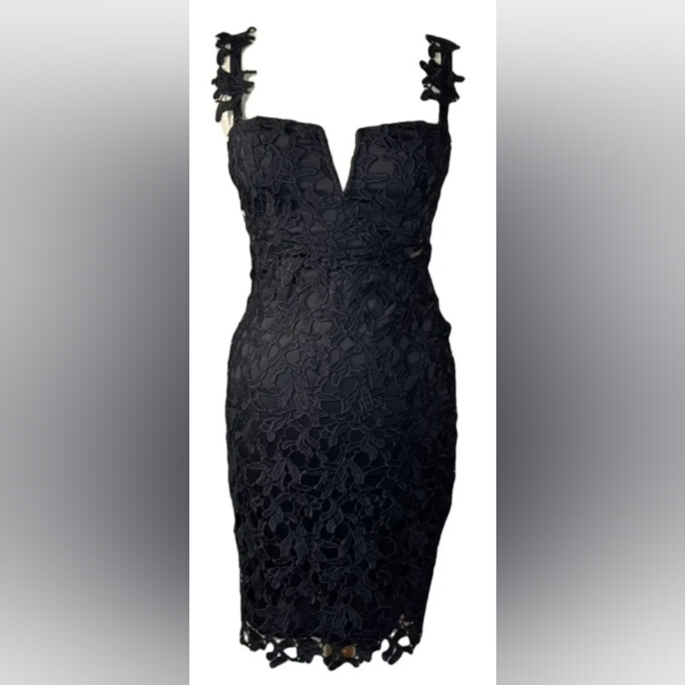 Guess Black Lace Bodycon Dress